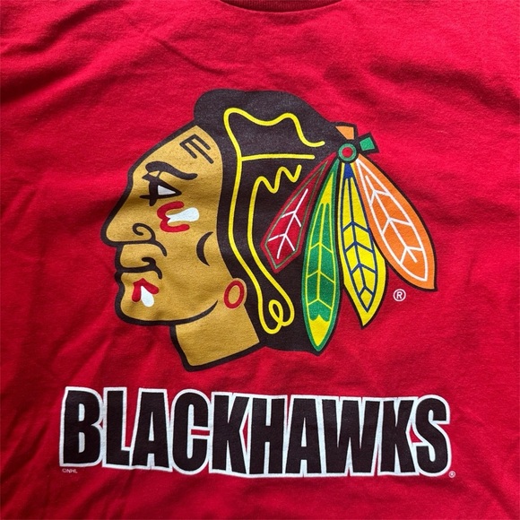 Y2K Retro Chicago Blackhawks NHL Bulletin T-Shirt Size: XL - Picture 3 of 4